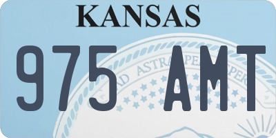 KS license plate 975AMT