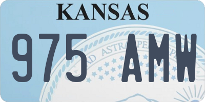 KS license plate 975AMW