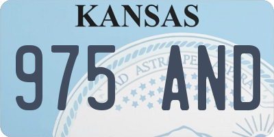 KS license plate 975AND