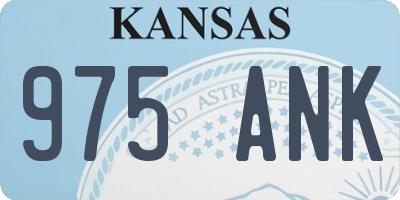 KS license plate 975ANK