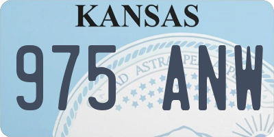KS license plate 975ANW