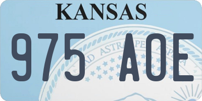 KS license plate 975AOE