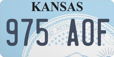 KS license plate 975AOF