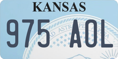 KS license plate 975AOL