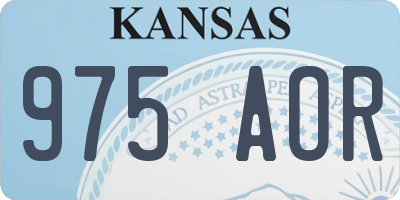 KS license plate 975AOR