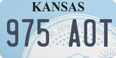 KS license plate 975AOT