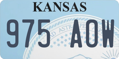 KS license plate 975AOW