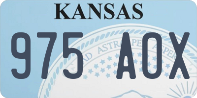 KS license plate 975AOX
