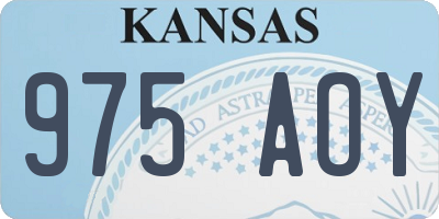 KS license plate 975AOY