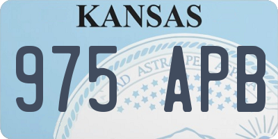 KS license plate 975APB