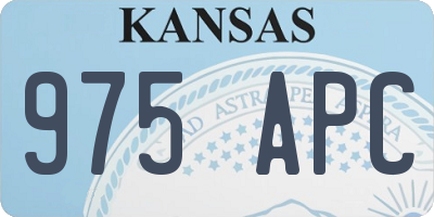 KS license plate 975APC