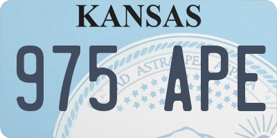 KS license plate 975APE