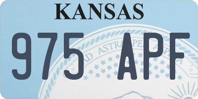KS license plate 975APF