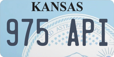 KS license plate 975API