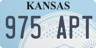 KS license plate 975APT