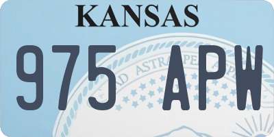 KS license plate 975APW