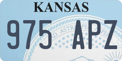 KS license plate 975APZ