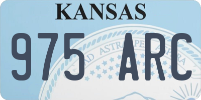 KS license plate 975ARC