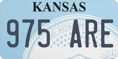 KS license plate 975ARE