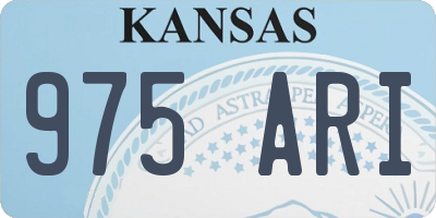KS license plate 975ARI