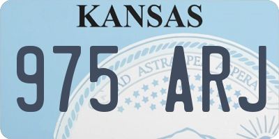 KS license plate 975ARJ