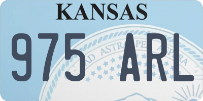 KS license plate 975ARL