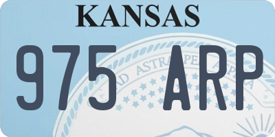 KS license plate 975ARP