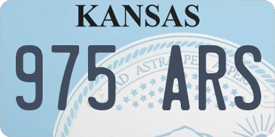 KS license plate 975ARS