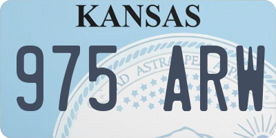 KS license plate 975ARW