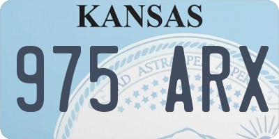 KS license plate 975ARX