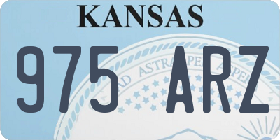KS license plate 975ARZ