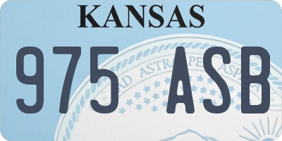 KS license plate 975ASB