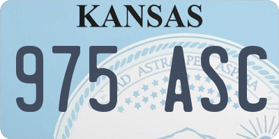 KS license plate 975ASC