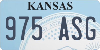 KS license plate 975ASG