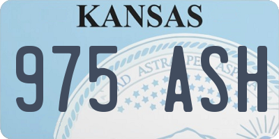 KS license plate 975ASH