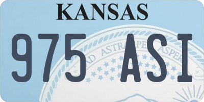 KS license plate 975ASI