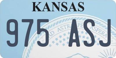 KS license plate 975ASJ