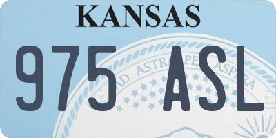 KS license plate 975ASL