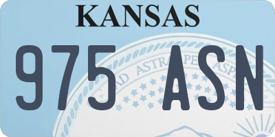 KS license plate 975ASN