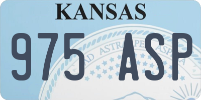KS license plate 975ASP