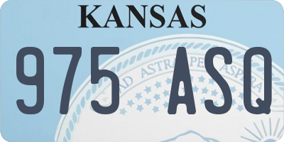 KS license plate 975ASQ