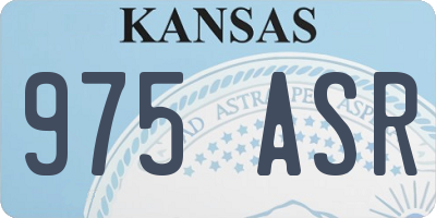KS license plate 975ASR