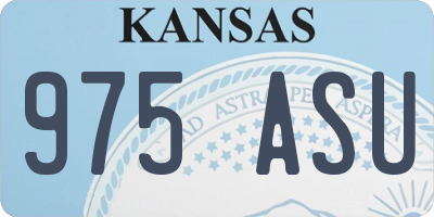 KS license plate 975ASU