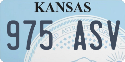 KS license plate 975ASV