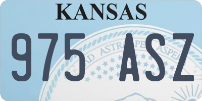 KS license plate 975ASZ