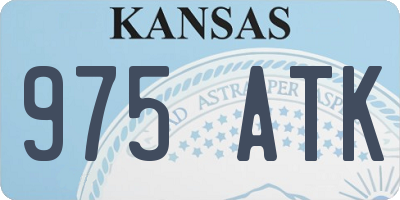 KS license plate 975ATK