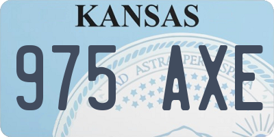 KS license plate 975AXE