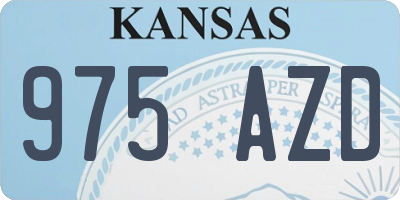 KS license plate 975AZD