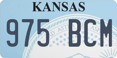 KS license plate 975BCM
