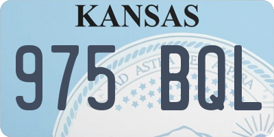 KS license plate 975BQL